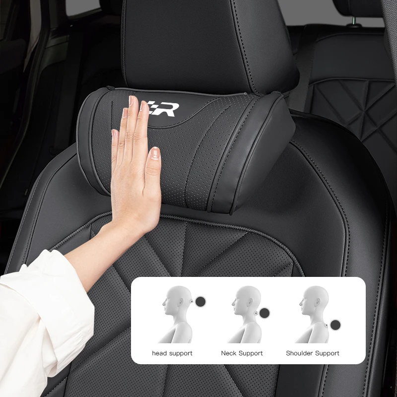 Seat Car Neck Pillow Leather Breathable Soft Headrest Accessories For Mk3 Mk2 6J Leon Mk1 Ibiza 6l Arona Exeo 5F 2 Cupra Altea R view 2