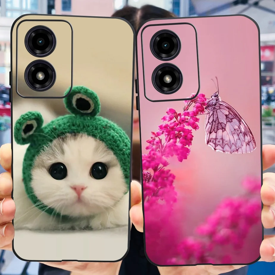 For Motorola Moto E14 Case Stylish Painted Cover 6.56\'\' Shockproof Phone Case For Motorola E14 Moto E 14 MotoE14 Soft TPU Fundas