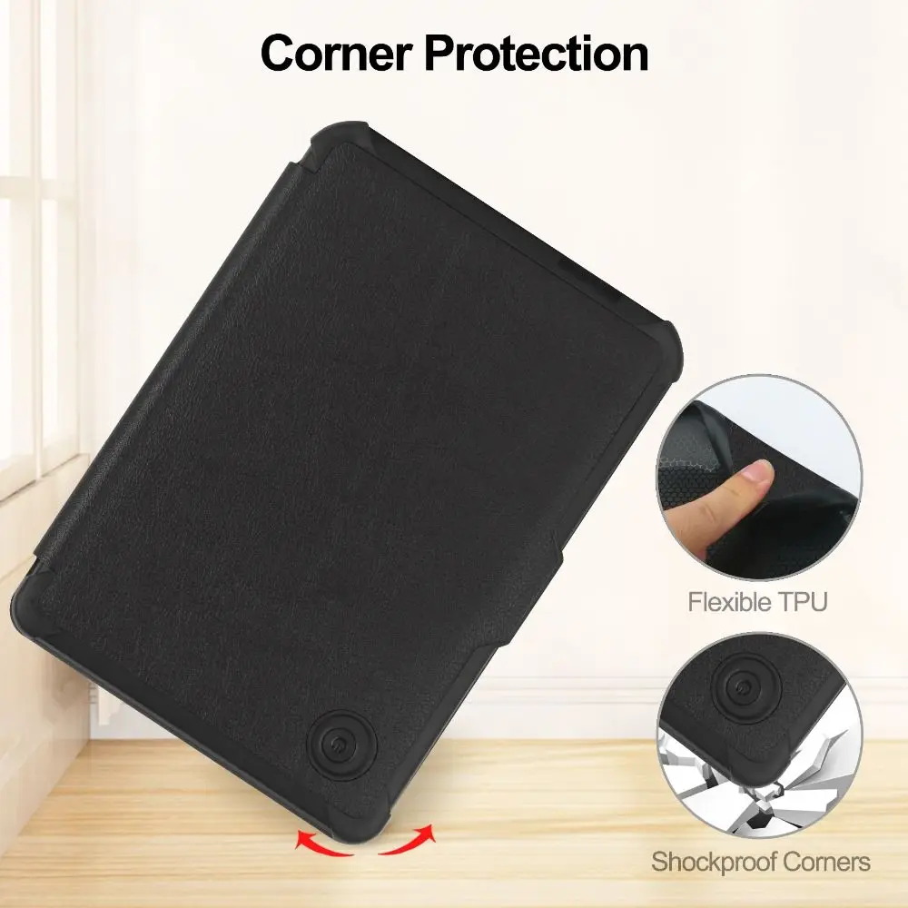 TPU 6 inch e-Reader Case Shockproof Anti Scratch N367 Smart Cover Full Coverage Auto Sleep/Wake for KOBO Clara Colour/BW 2024 2E