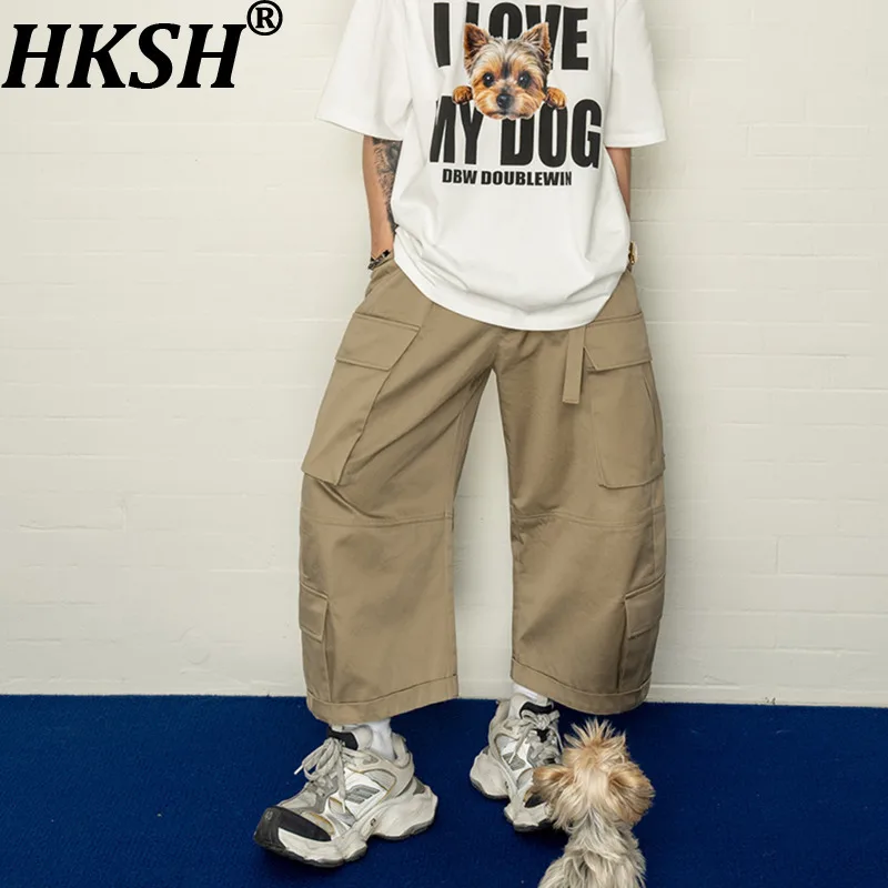 

Новые мужские укороченные брюки HKSH Spring в стиле сафари с объемным силуэтом, свободные универсальные повседневные шорты HK21893