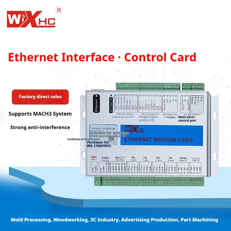 CNC XHC Ethernet 3/4/6 Axis MACH3 Motion Control Card Frequency 2000KHZ Controller Breakout Board For Stepper Motor/Servo Motor