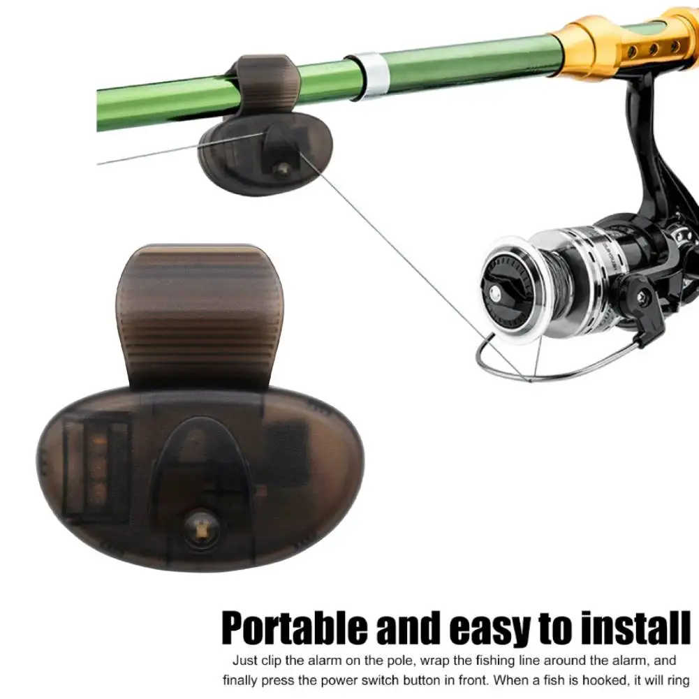 Fishing Bite Alarm with Loud Sound Bell Clip Fishing Electronic Indicator Essential Fishing Accessory for Daytime Night Fishing