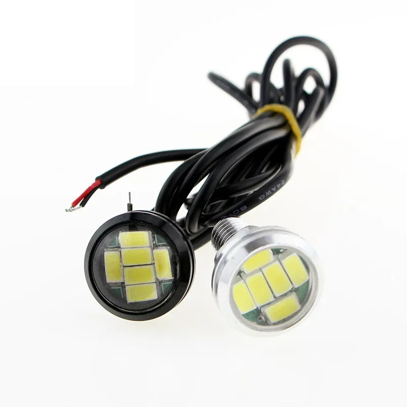 New Car Mounted Eagle Eye Light LED Grille Signal Light 23mm LED Eagle Eye Light DRL Daytime Running Light, 12v Car Motorcycle
