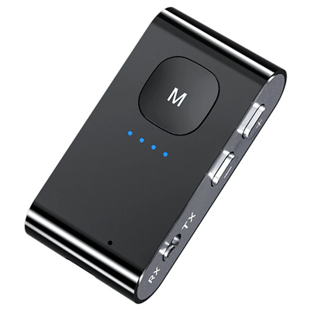 3 5mm Bluetooth-compatible 5 0 Transmitter Receiver with Microphone Low Delay Rechargeable Adapter Music Streaming Device