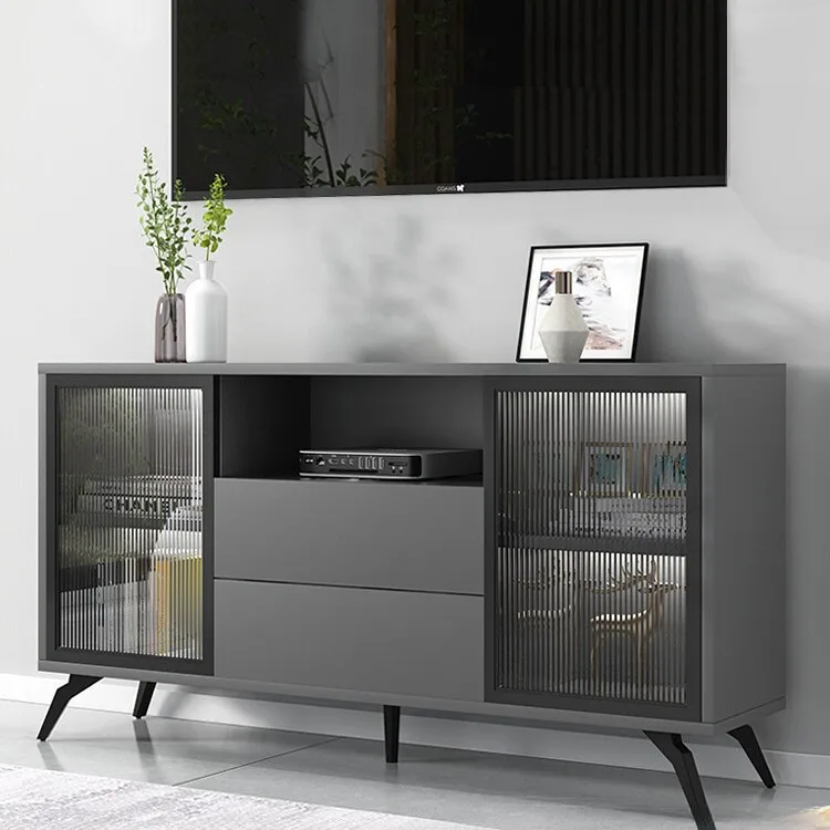 TV cabinet Floor cabinet Living room Small apartment Glass door Locker High cabinet