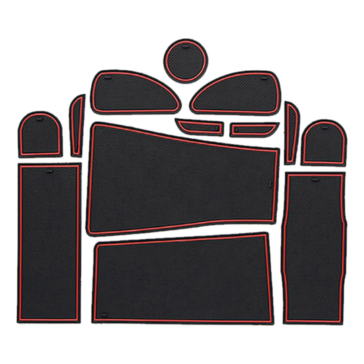 

Нескользящий Резиновый коврик для ворот и чашек для Toyota Prius 30 XW30 ZVW30 2010-2015, аксессуары, наклейки, красный