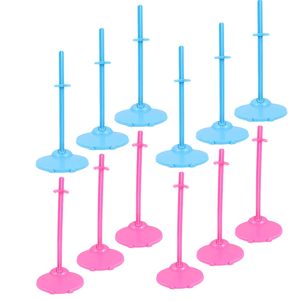 12 Pcs Girl Car Accessories Display Stand Support Stands Action Figure Holder Classic Racks Baby