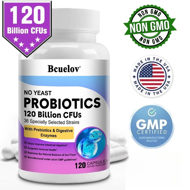 

Пробиотики 120 миллиардов КОЕ - 36 штаммов с пребиотиками и пищеварительными ферментами для улучшения работы кишечника и поддержки иммунитета