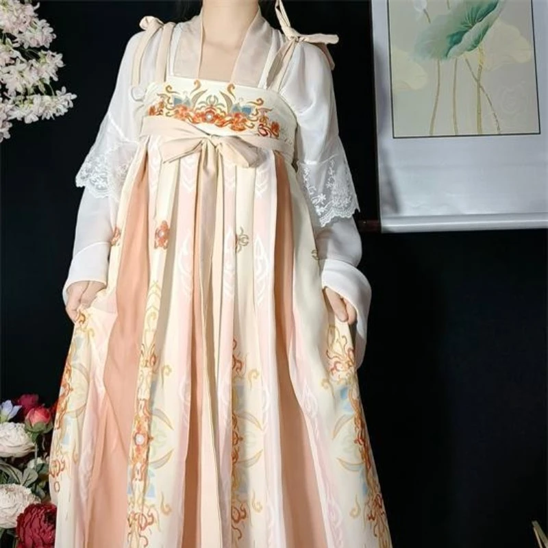 Hanfu จีนแบบดั้งเดิมชุดคอสเพลย์เครื่องแต่งกายสไตล์ชาติพันธุ์เวทีแสดงเสื้อผ้าแฟชั่นเสื้อผ้าผู้หญิง Party Chic Fairy ชุด
