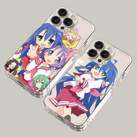 Kawaii Anime Lucky Stars Phone Case For iPhone 16 15 14 13 12 11 Mini Pro Max X XR XSMax 7 8 Plus SE20 Transparent Cover