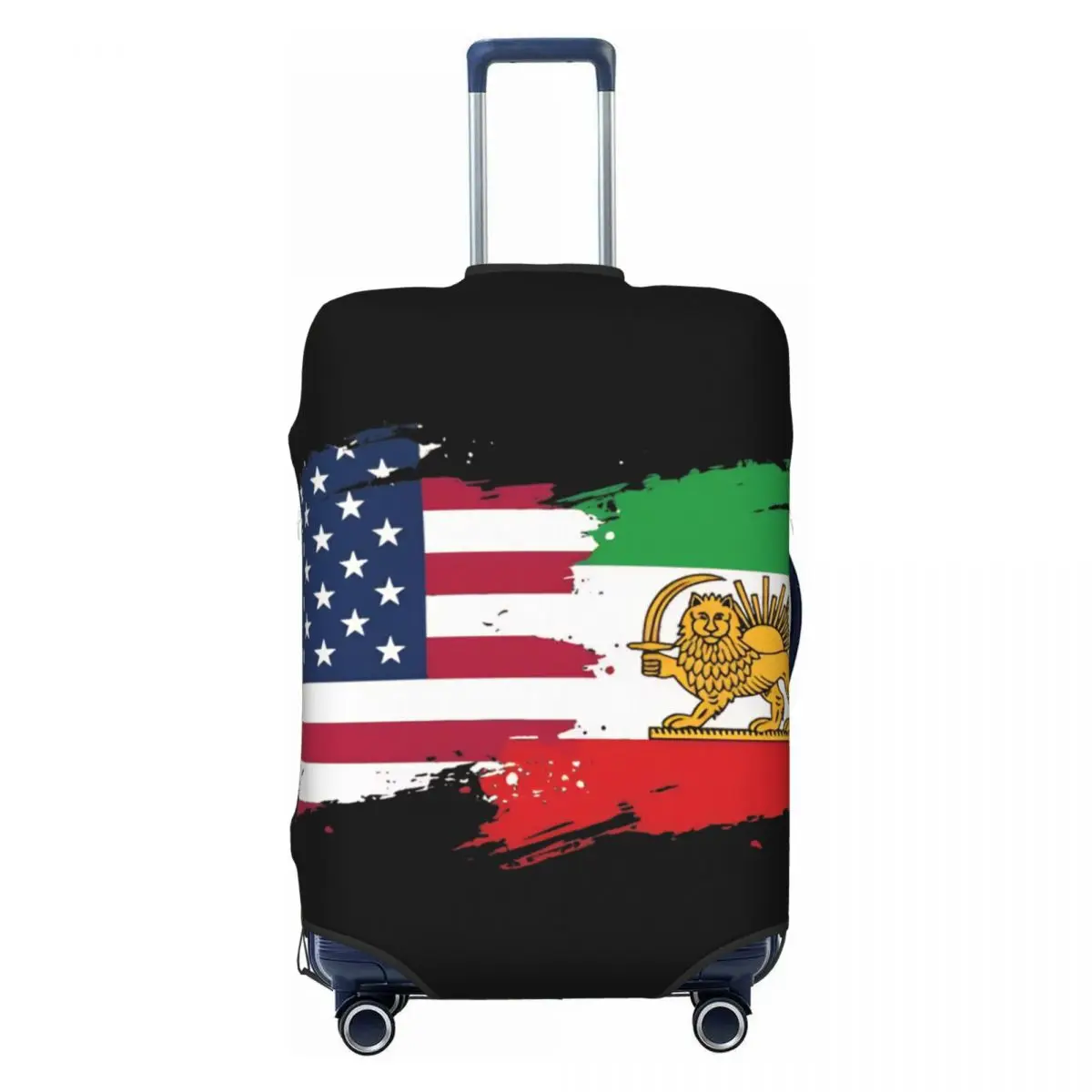 

Persian American Flag USA Iran Persia Iranian Roots Heritage Suitcase Cover Holiday Fun Luggage Accesories Business Protector