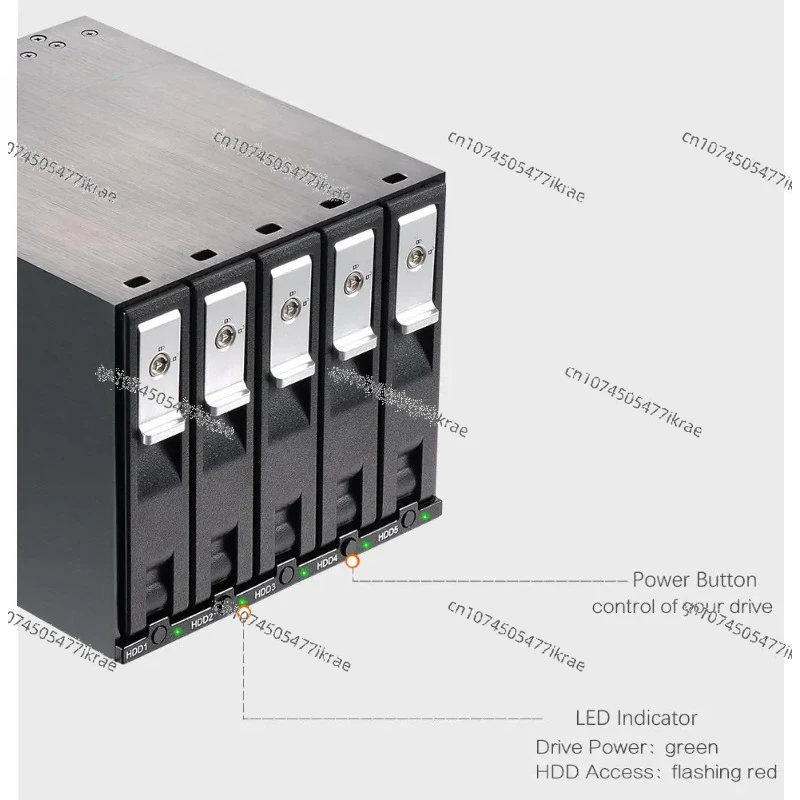 Unestech 3.5 inch 5-bay SATA Tray-less hot swap 5.25in Internal Hdd Rack Enclosure