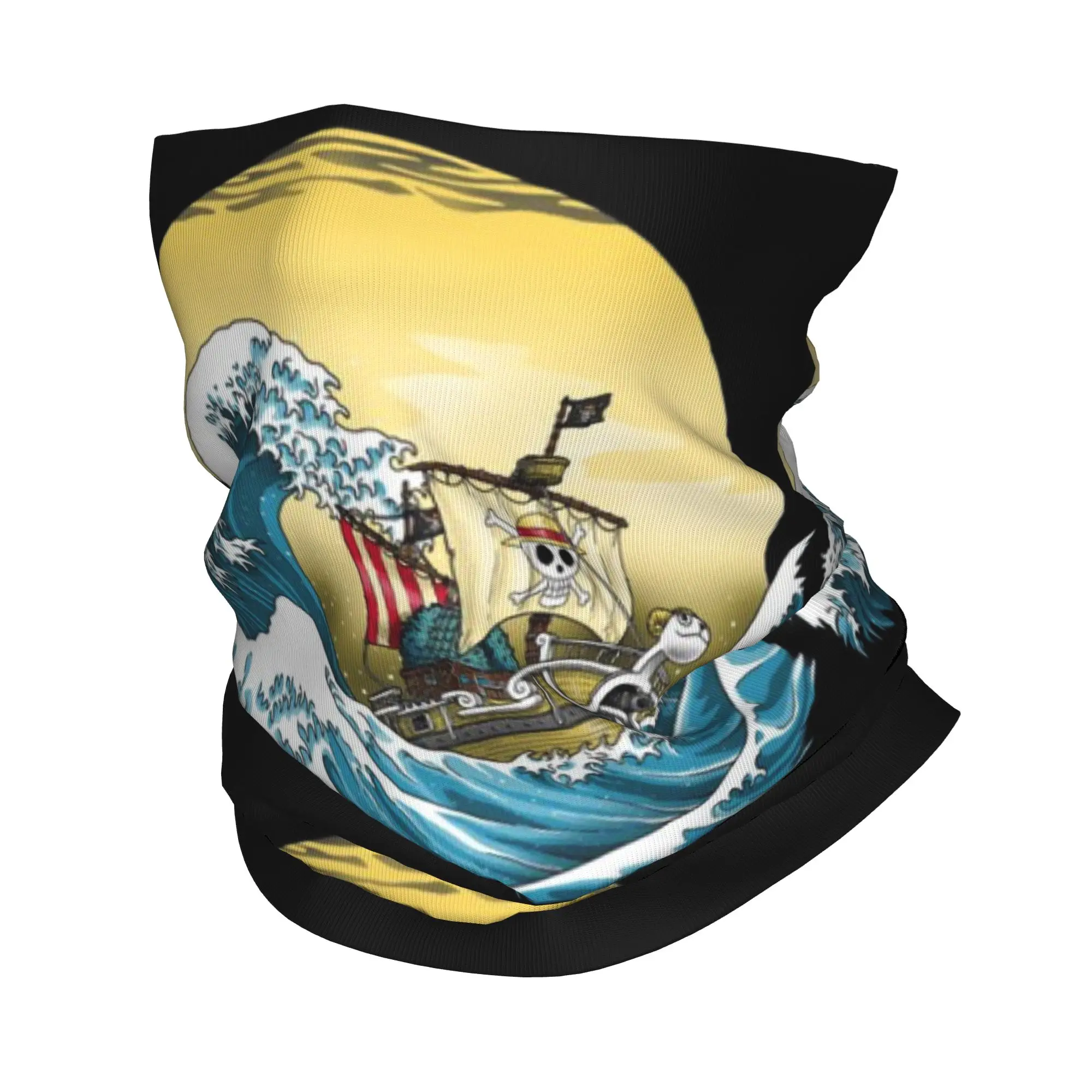 One Pieces Pirates Skull Bandana Neck Gaiter UV Protection Face Scarf Cover Anime Manga Japanese Headwear Tube Balaclava