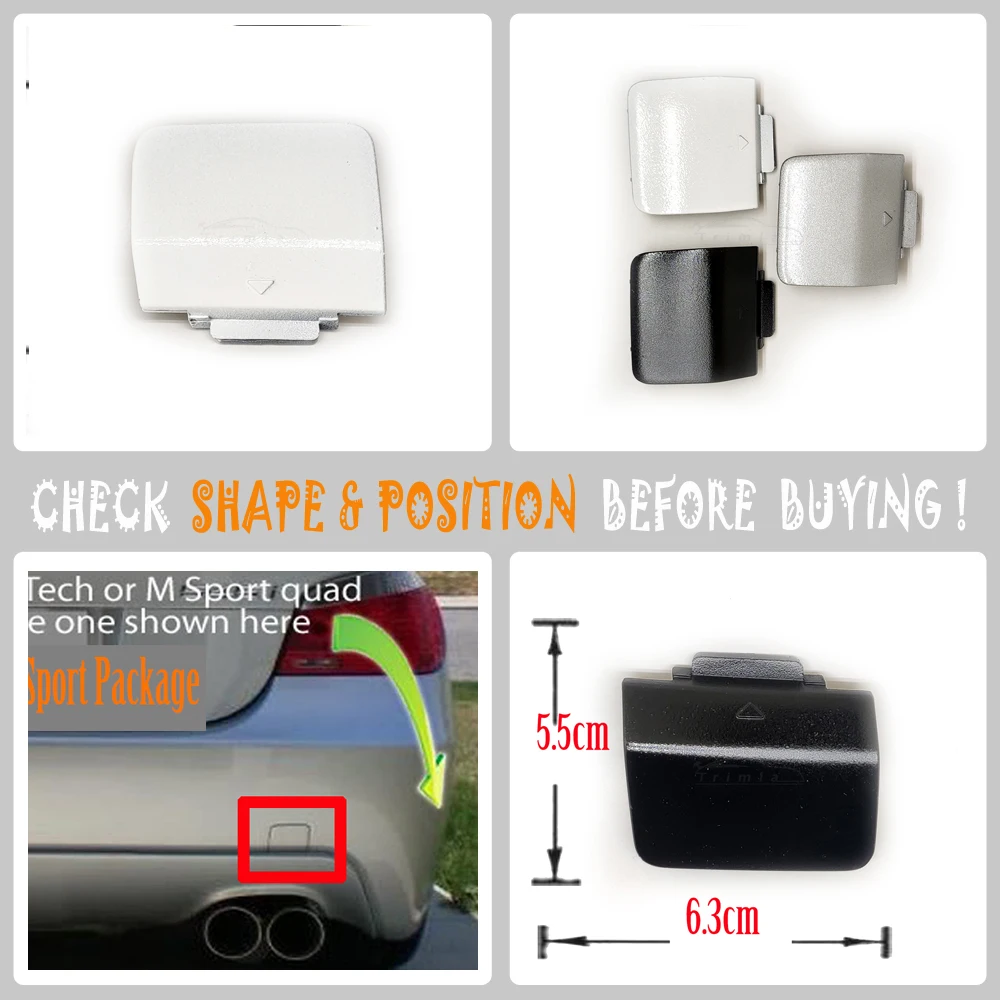 Задняя крышка буксировки для 04-09 BMW 5 серии M-Sport E60 седан E61 универсал 520i 528xi 535i 535xi 550i 530xi 535d 540i 530i 530xd Задняя крышка буксировки для 04-09 BMW 5 серии M-Sport E60 седан E61 универсал 520i 528xi 535i 535xi 550i 530xi 535d 540i 530i 530xd