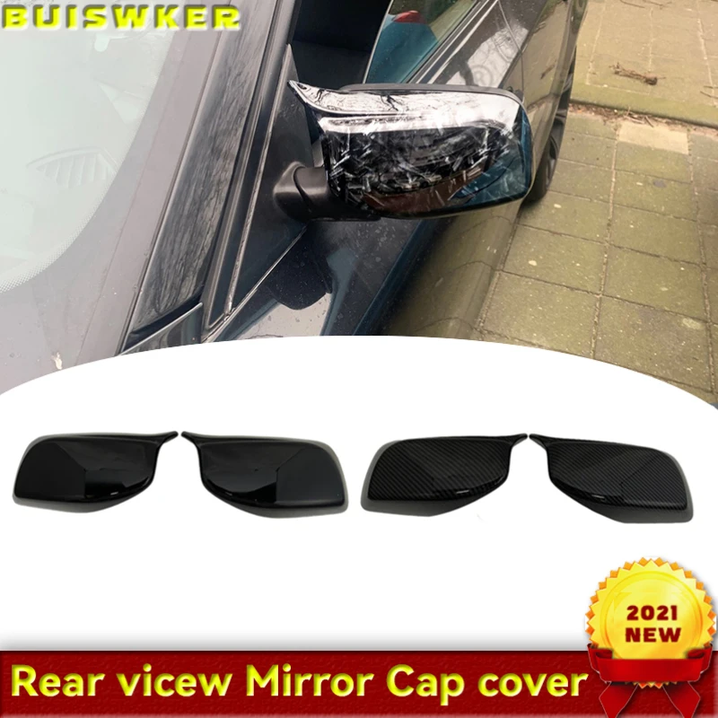 

2 шт., черные крышки бокового зеркала заднего вида из углеродного волокна для BMW 5 серии E60 E61 E63 E64 2004-2008 520i 525i 528i 528xi 530i