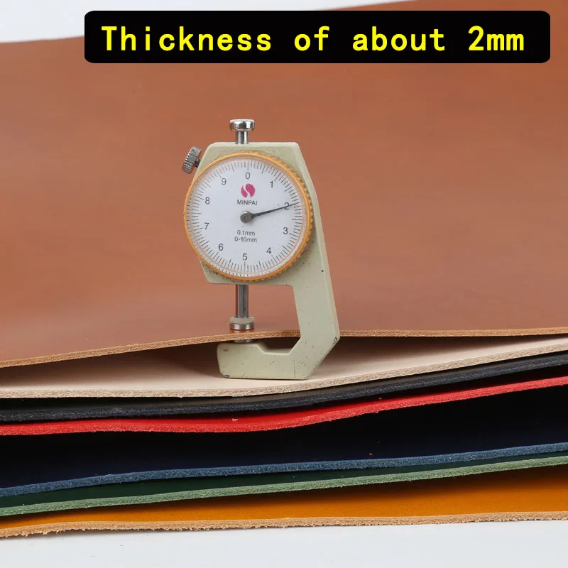 جلد مدبوغ نبات البلوط الملون 2 مم، طبقة علوية من الجلد الطبيعي، جلد مصنوع يدويًا، نسيج جلدي منحوت عادي مصبوغ يدويًا #3