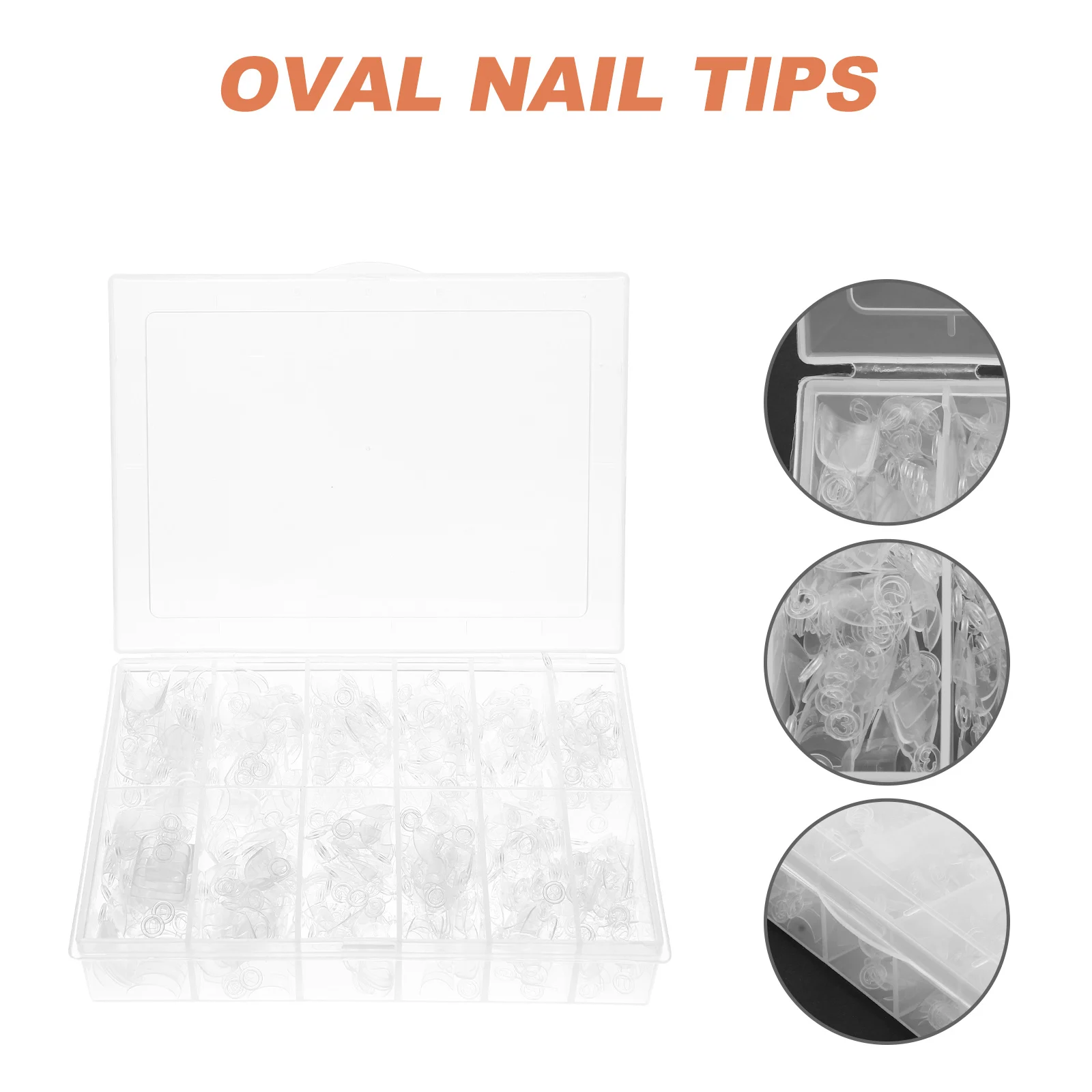 

600Pcs French Style False Nail Stickers Waterproof Full Cover Artificial Nails Short Oval Tips for Women Party Office Daily Use