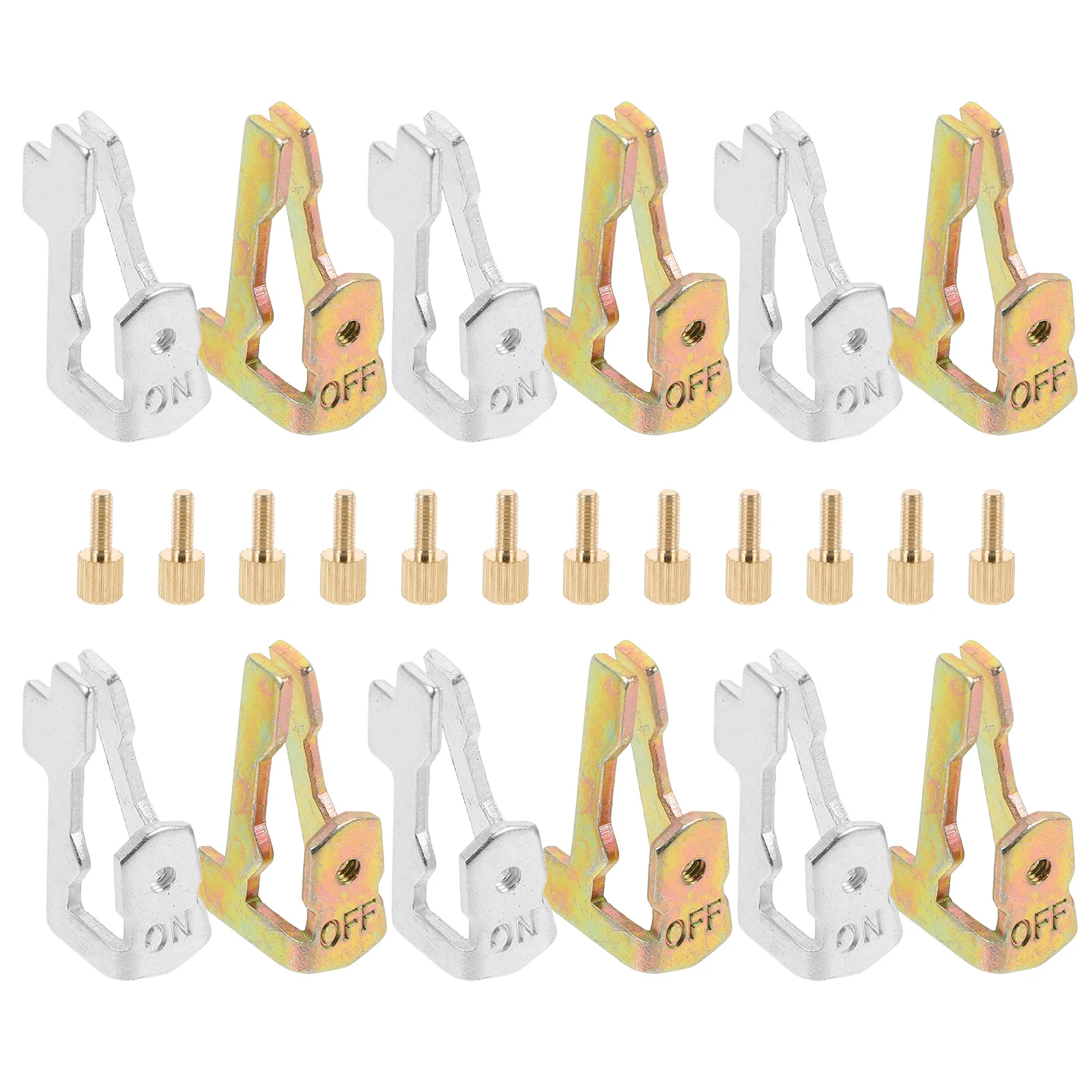 

12Sets Time Switch Trippers Compact Small Stainless Steel Replacement Metal Trippers Universal Timer Control Parts for Home