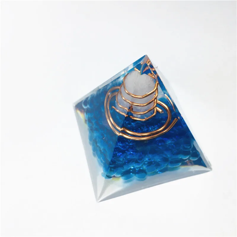 Newest Orgone Pyramid Healing Crystal Energy t Peridot Mediation Tool Quartz Home Decor - Energy Orgonite Pyramide