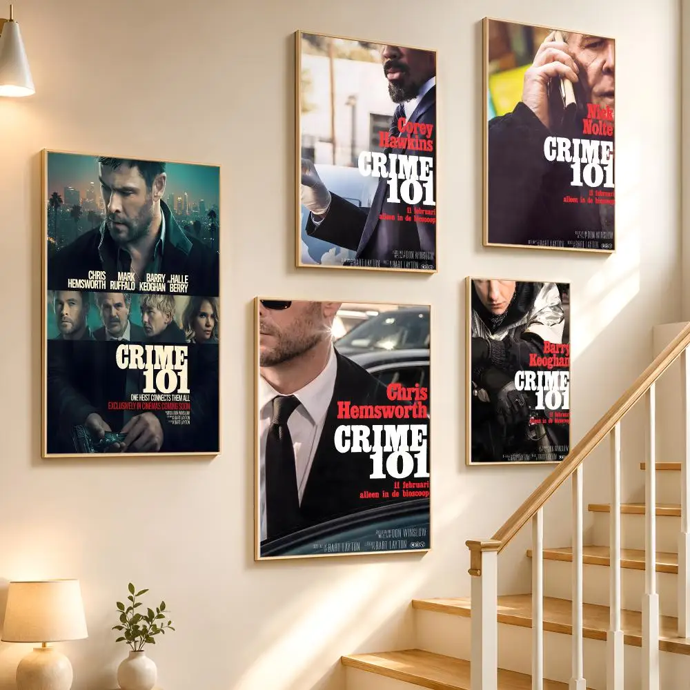 Movie C-Crime 101 Poster High-definition waterproof stickers, suitable for home décor, gifts, and holiday decorations
