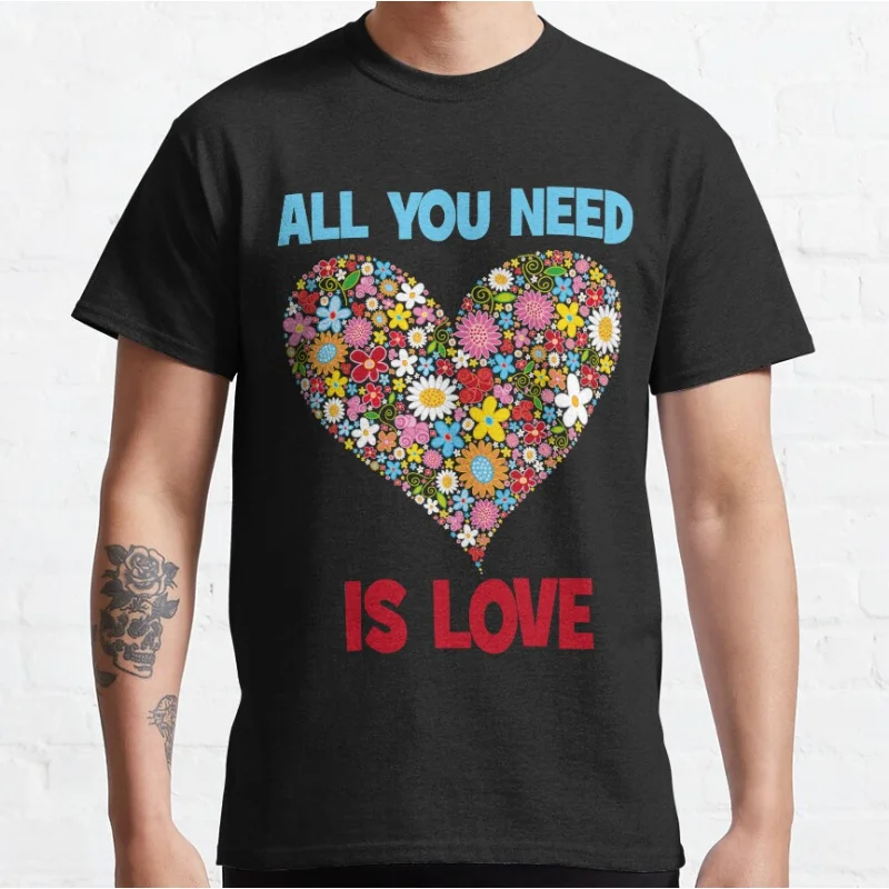 

All you need is Love is Love lgbtq pride month gift clothing Short-sleeve crewneck T-shirt for men large size Adult Tops S-6xl