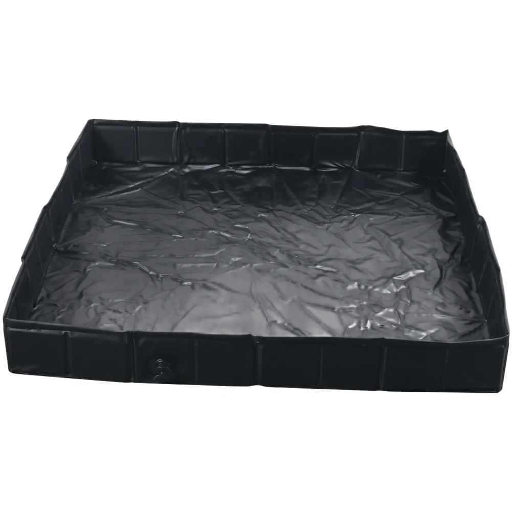RV Shower Pan Foldable Shower Base Compact Foldable Design Upgraded Drainage System Lightweight Transport Black