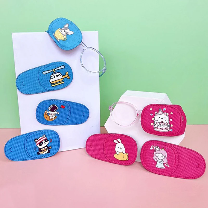 6 pc/set crianças cuidados de saúde crianças oclusão médica preguiçoso olho remendo sombra para crianças tratamento estrabismo kit cuidados com a visão