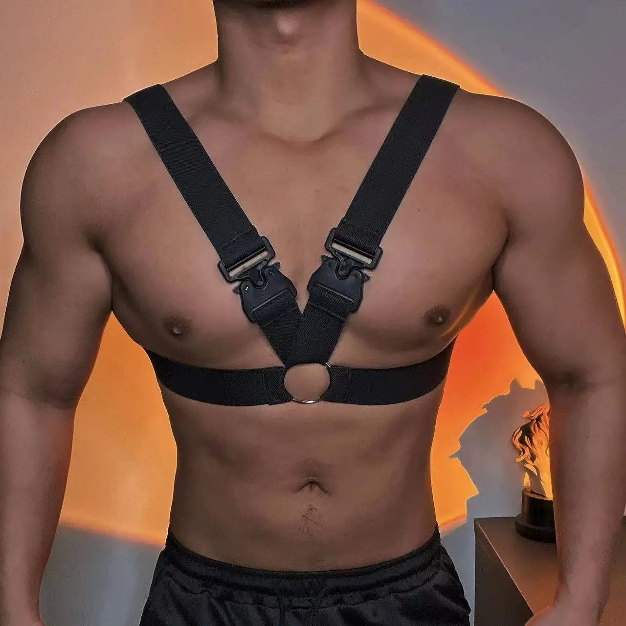 العضلات رجل القطب ملابس الرقص مثير تمتد شريط للصدر ملهى ليلي بار Dj Ds Gogo راقصة الهذيان الزي الكبار الذكور كلوبوير VDB5831