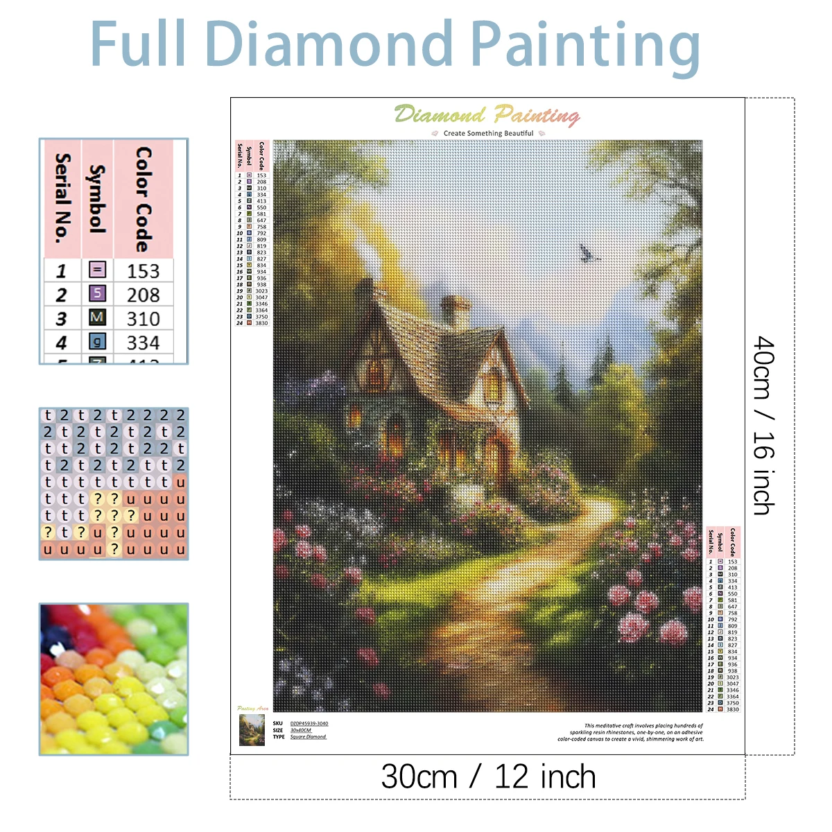 ภาพปักเพชรแบบเต็มวงกลม 5 มิติ - Art And Craft Jungle บทวิจารณ์และราคา