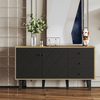 Modern sideboard with large storage space,two doors and three drawers with an adjustable shelf for living room or kitchen.