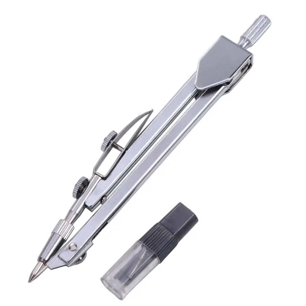 Metal Sketch Compass 8601 Test Set Drawing Compass Black Refill Drawing Instruments Metal Drawing Compass Set Learning Tools