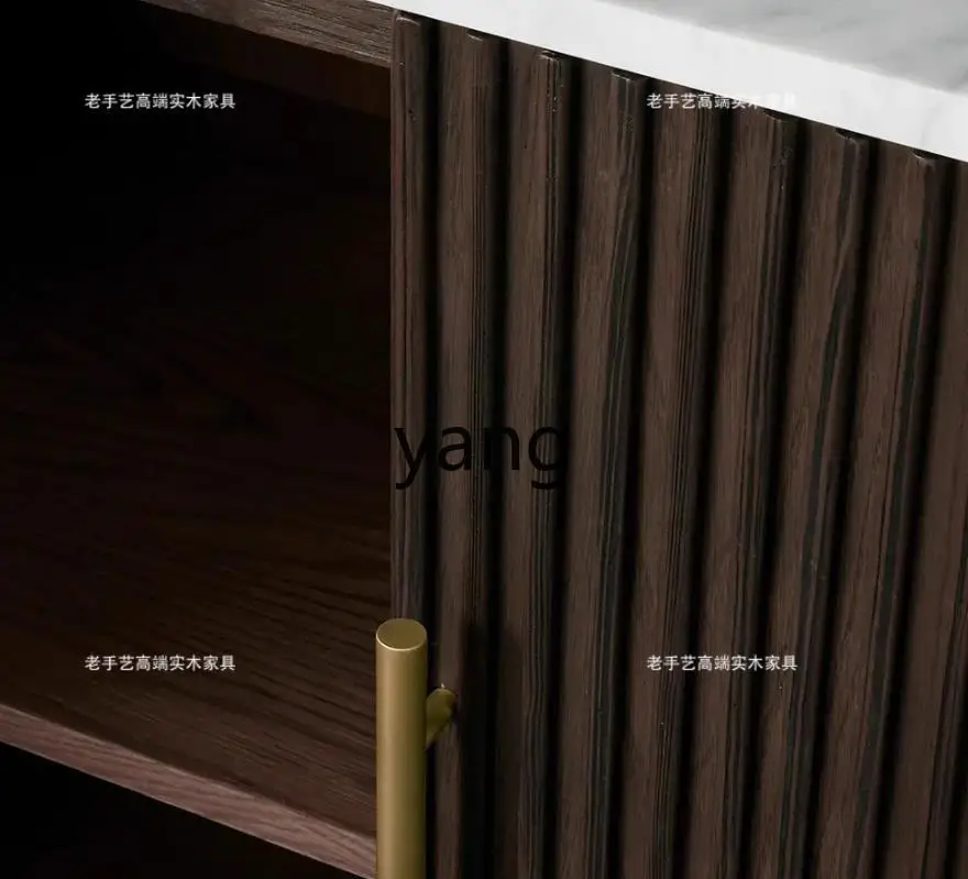 

LTT American light luxury solid wood dining side cabinet high-end display cabinet simple storage TV cabinet