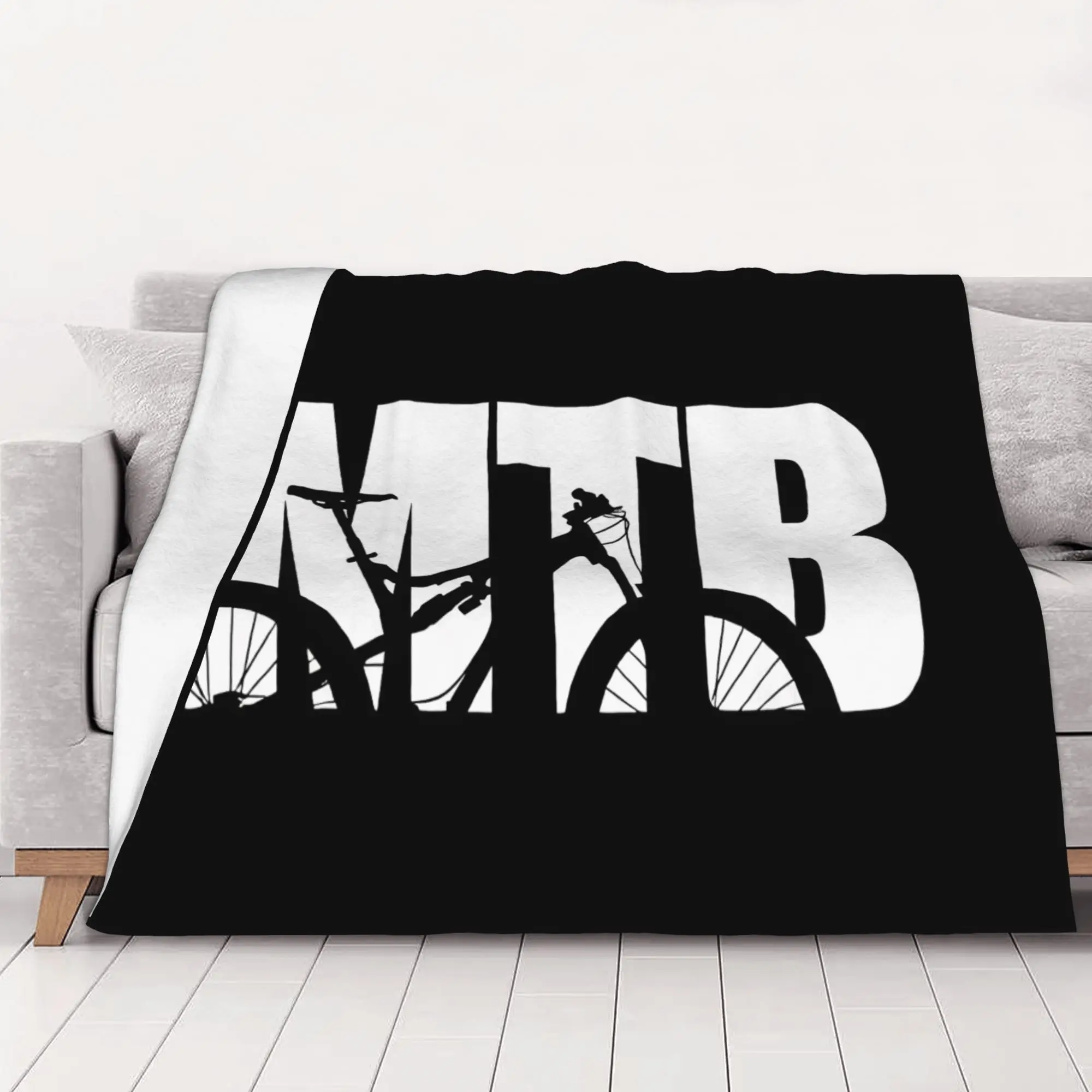 1PC Mountain Bike Mountain Bike MTB home room decorations Winter Blankets for Adults Bedding Home Interior Sofa Knee