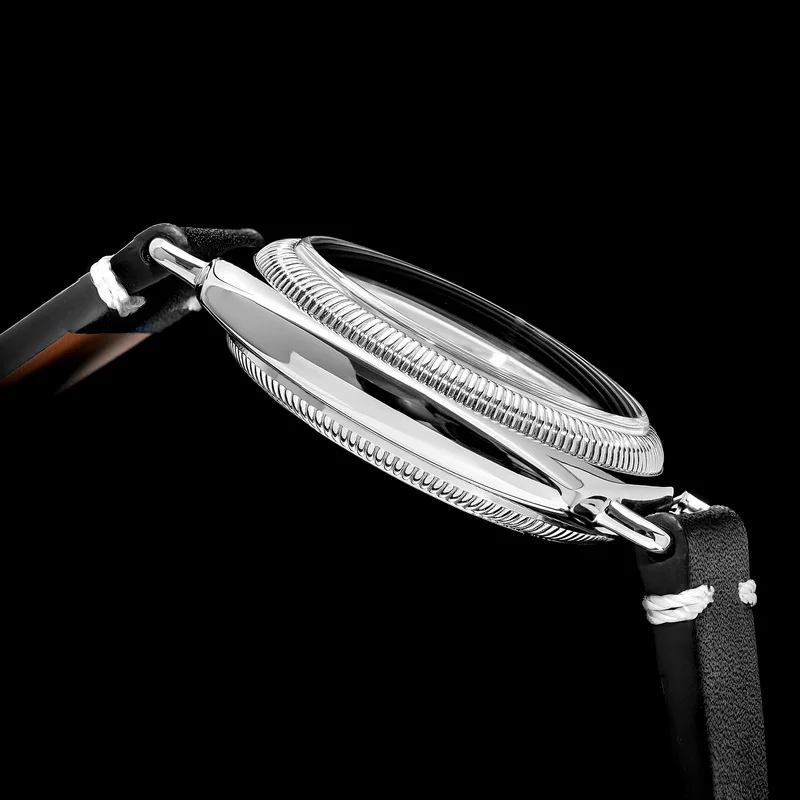 ساعة كوارتز رجالية من ثورن 36 ملم ساعة يد مربعة 100 متر مقاومة للماء مرآة ياقوت VD78