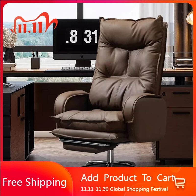 

Designer Leather Office Chair Ergonomic Rolling Playseat Recliner Office Chair Reading Pedicure Silla Oficina Trendy Furniture