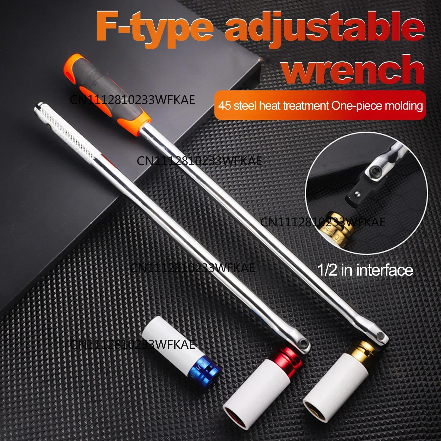 1/2'' F Rod Wrench Socket 15/18'' Torque Wrench Long Force Bar Activity Head Strong Lever Steering Handle Repair Tool