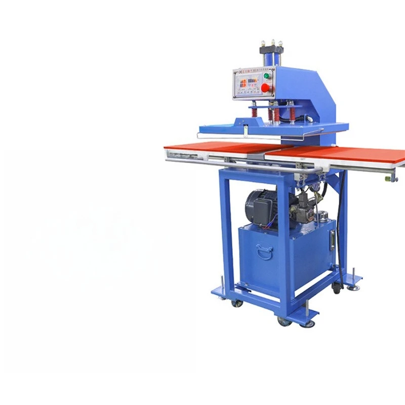 Hydraulic double station heat transfer machine T-shirt