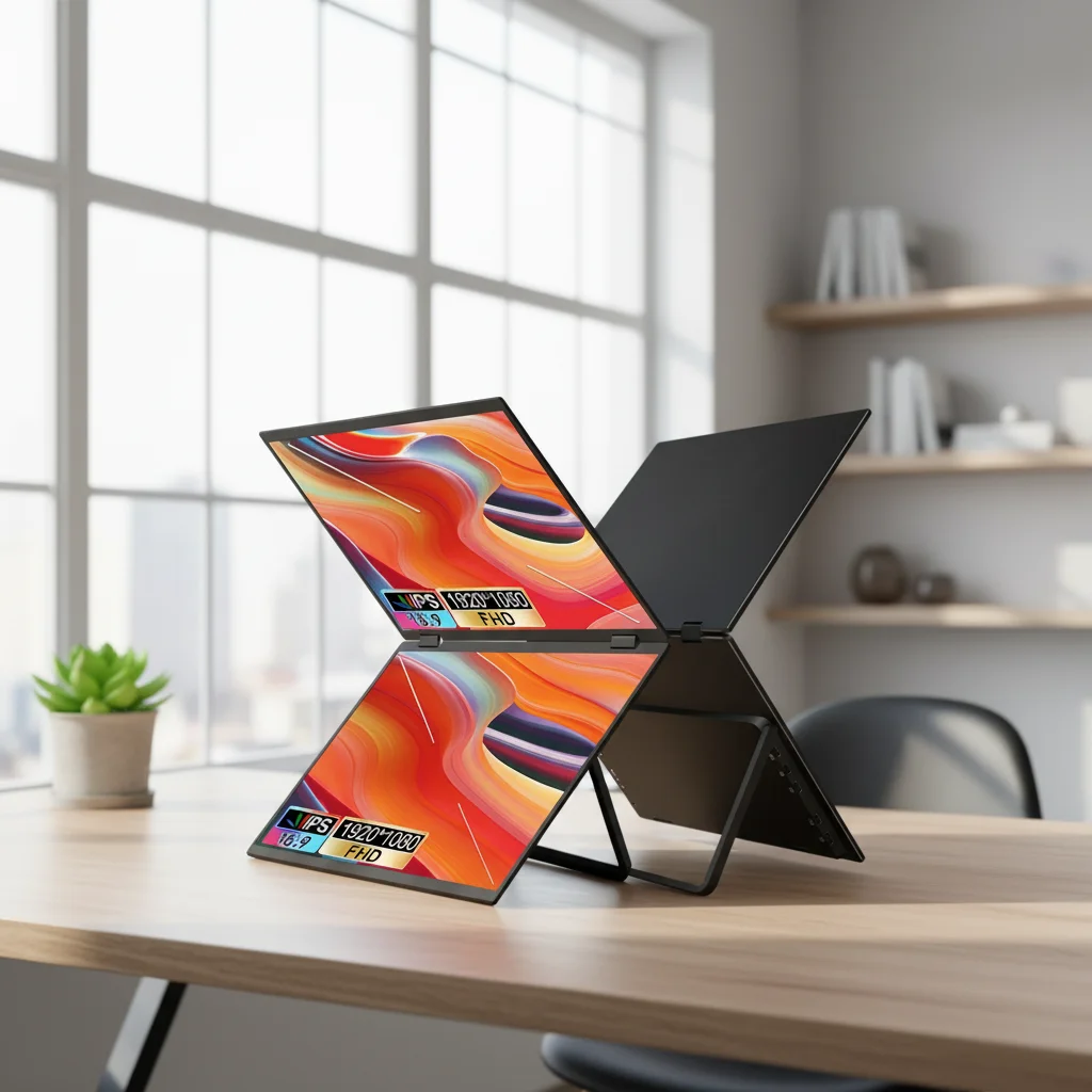 15.6 Inch Portable LCD Monitor With HD Mini Multi-Extension IPS Panel Full HD 60Hz Versatile Laptop Stand Mobile Display