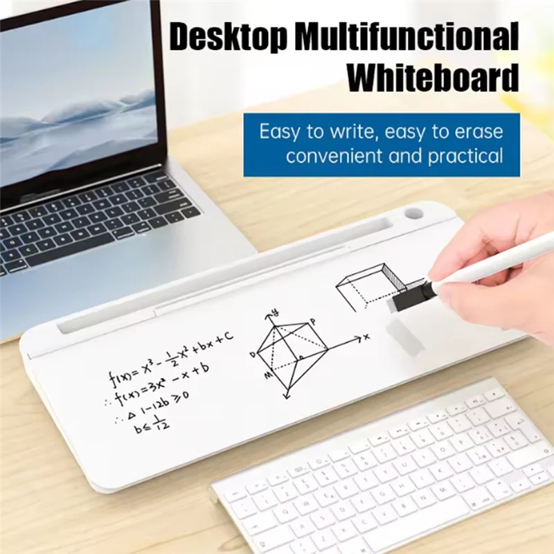 Professional Desktop Keyboard Mini Whiteboard Writing Board Tempered Glass Business Office Erasable Note Memo Dry Erase Board