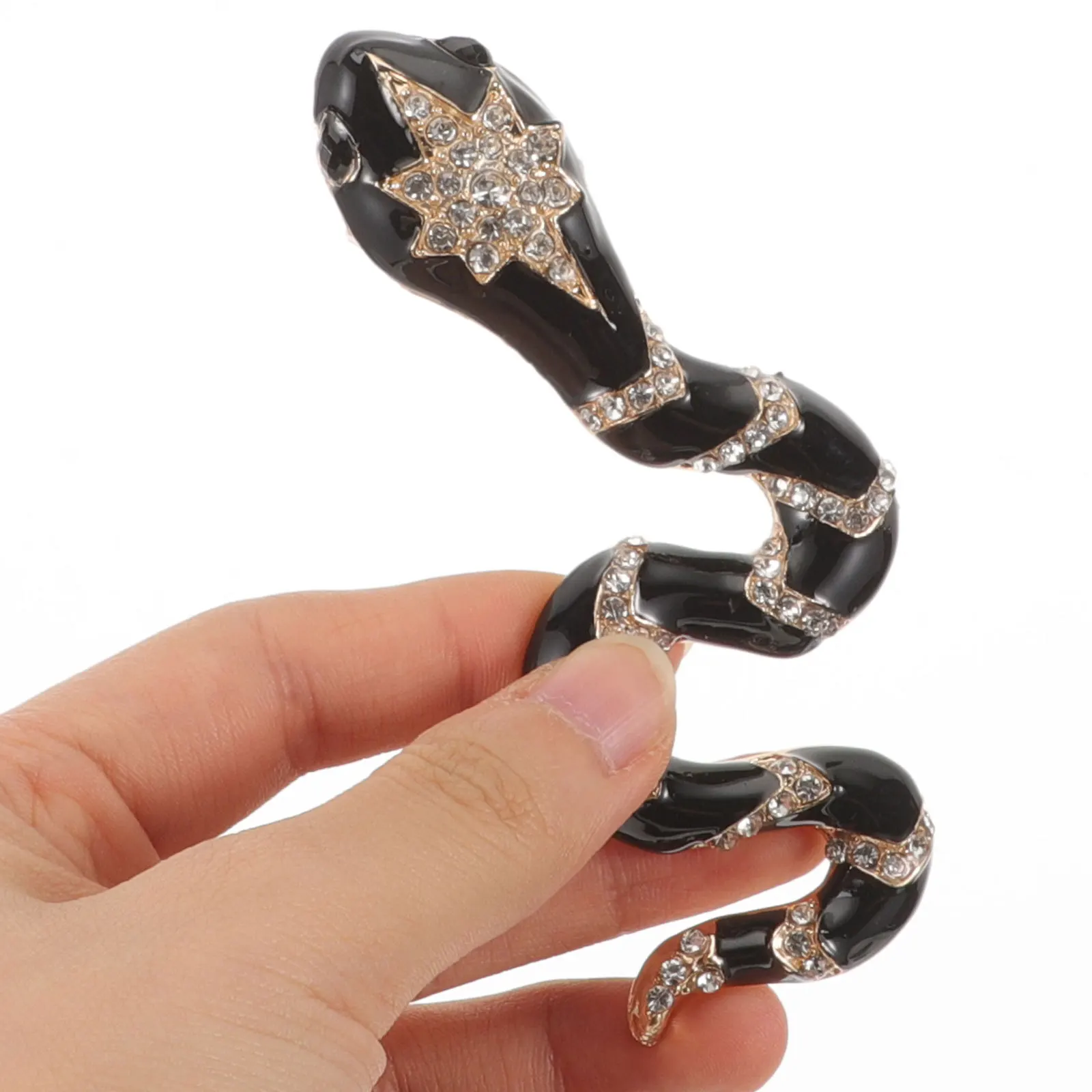 ثعبان بروش الحيوان التلبيب دبوس سبائك الزنك الملابس الأنيقة الديكور لفستان قبعة شال ظهره بروش دبوس للنساء #5