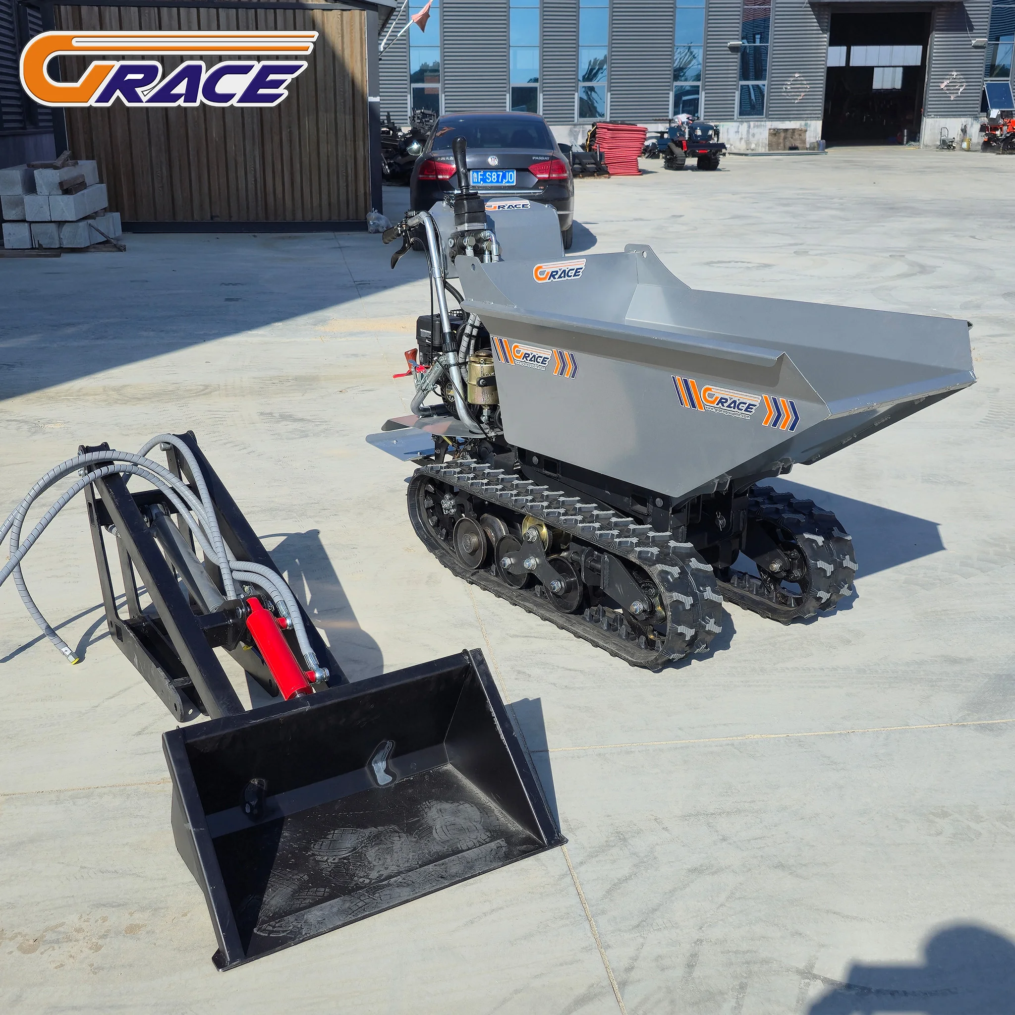 تسليم سريع شاحنة صغيرة صغيرة حديقة المنزل مزرعة استخدام الجملة قلابة صغيرة عالية الجودة شاحنة صغيرة الزاحف قلابة 0.5 0.8 1.2ton