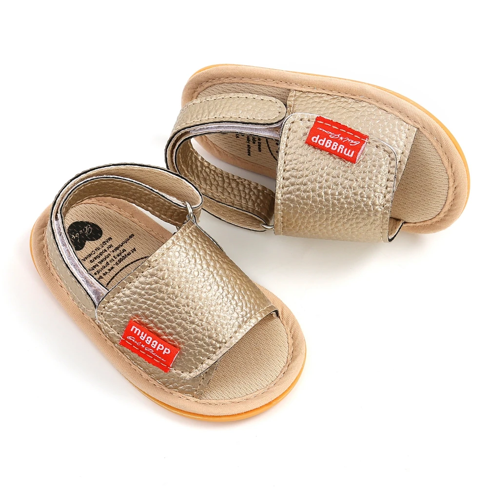 Jlong Summer Infant Boys Girls Sandals Anti-Slip Newborn Baby First Walker PU Leather Casual Leopard Shoes 0-18 Months