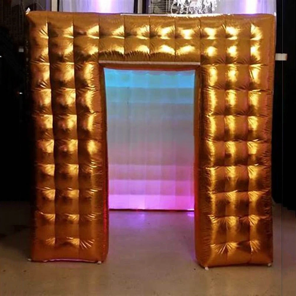 Inflatable Performance(with lights) Silver  Tent Wedding Booth (for wedding advertisement party event gold inflatable photo boot