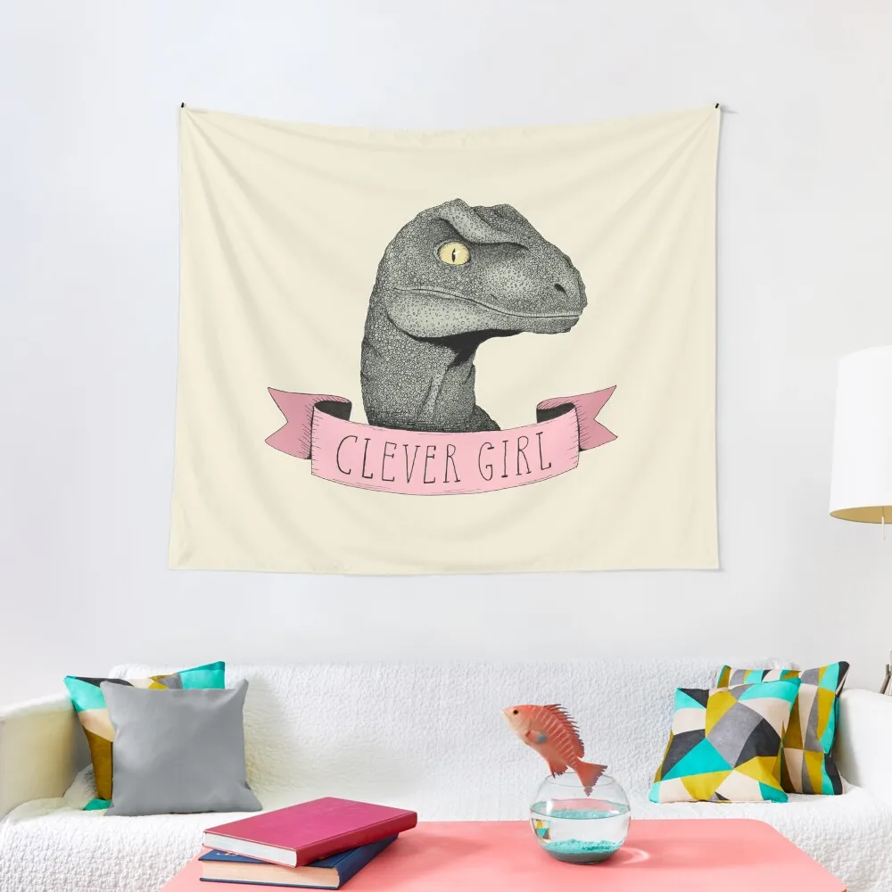 

Clever Girl raptor dinosaur Tapestry Wall Tapestries Nordic Home Decor