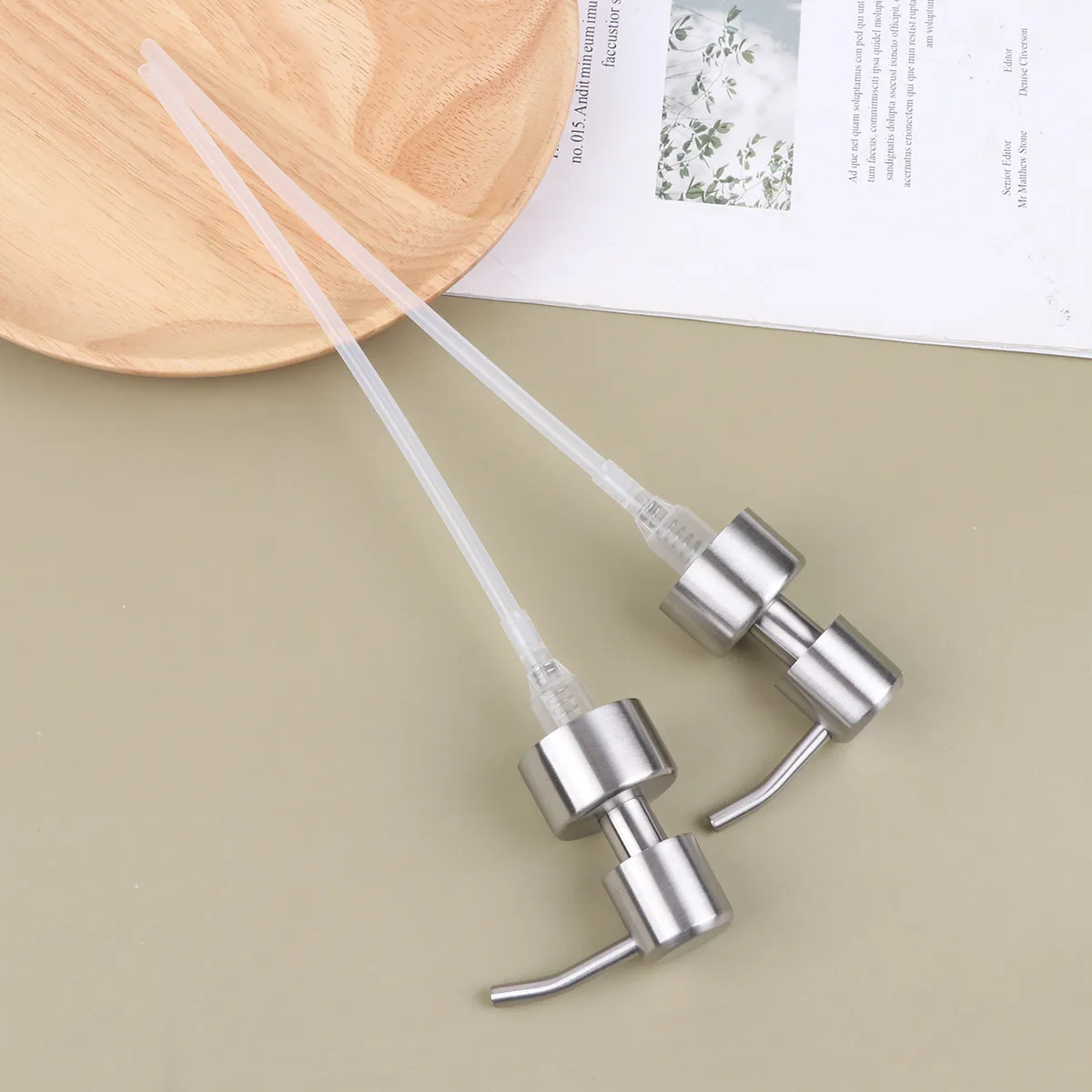 

6 шт. насадок-дозаторов из нержавеющей стали для лосьонов и мыла, сменные колпачки, экологичные многоразовые помпы для вязких продуктов