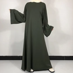 15สี Basic นิด้า Abaya กับฟรีเข็มขัดคุณภาพสูงสตรีมุสลิมแบบเรียบง่าย EID Ramadan อิสลามเสื้อผ้า