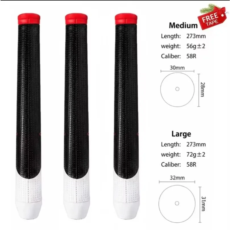 Round RESEVER TAPER Series Golf Clubs Grips Large PU Putter Handle Rubber Medium Iron Wood Golf Putter Grip Kit Free 1/5pcs Tape