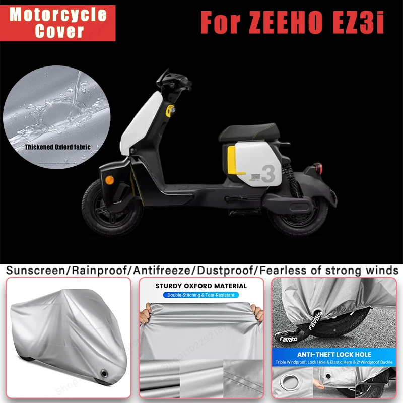 

For ZEEHO EZ3i No Ear Motorcycle Cover - Outdoor Full Body Protection, Waterproof Dustproof Sunscreen Moto Accessories