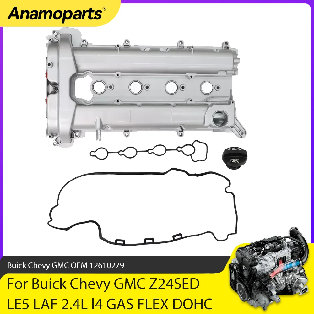 

Engine Parts Valve Cover Fit 2.4 L LE5 LAF For 10-17 GMC Terrain Chevrolet Equinox Impala Buick Lacrosse 2.4L L4 GAS12610279