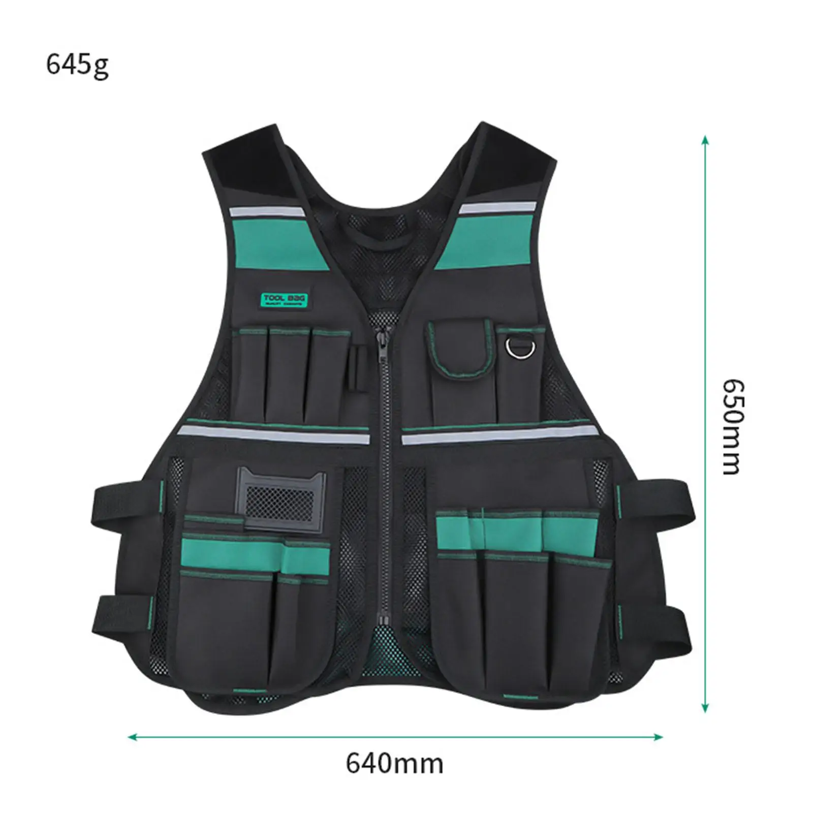 Electrician Tool Vest Waterproof Vest Style Tool Bag for Workshops Home DIY Gardening Camping Gear Labor Insurance Maintenance